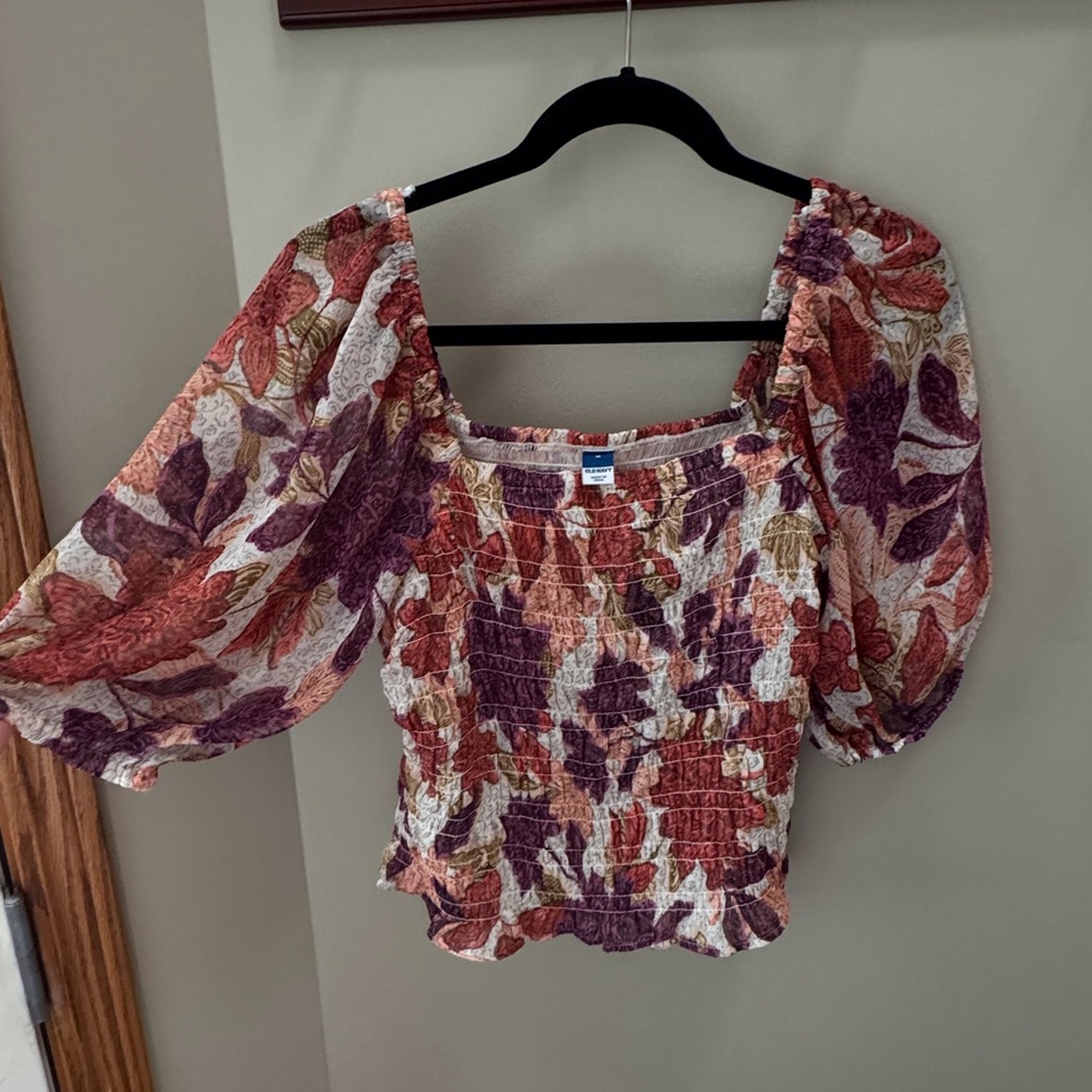 Old Navy Multicolor Floral Blouse